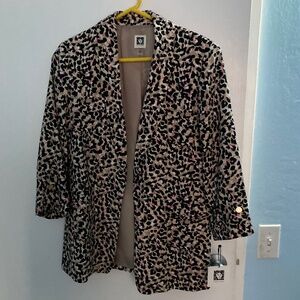 Anne Klein Leopard Print Blazer NWT
